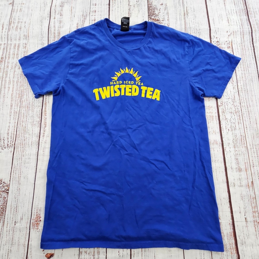 Twistet Tea Keep it Twisted Blue Short Sleeve Cotton T-Shirt Men's L